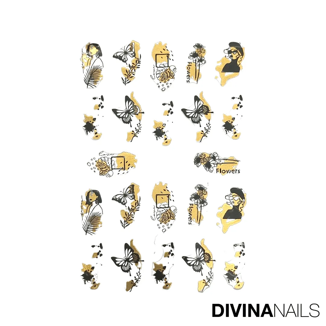 Diva Nails Stickers 3D Nature New Year's 012 adesivi unghie