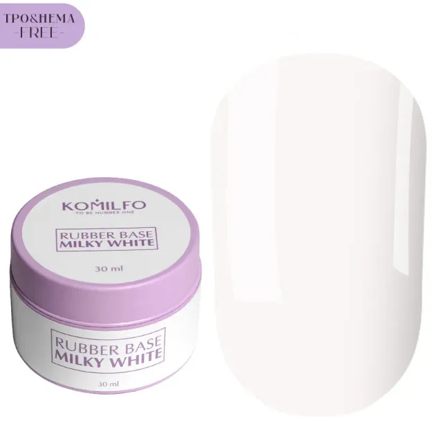 Komilfo Milky White Base semipermanente 30 ml latte senza HEMA