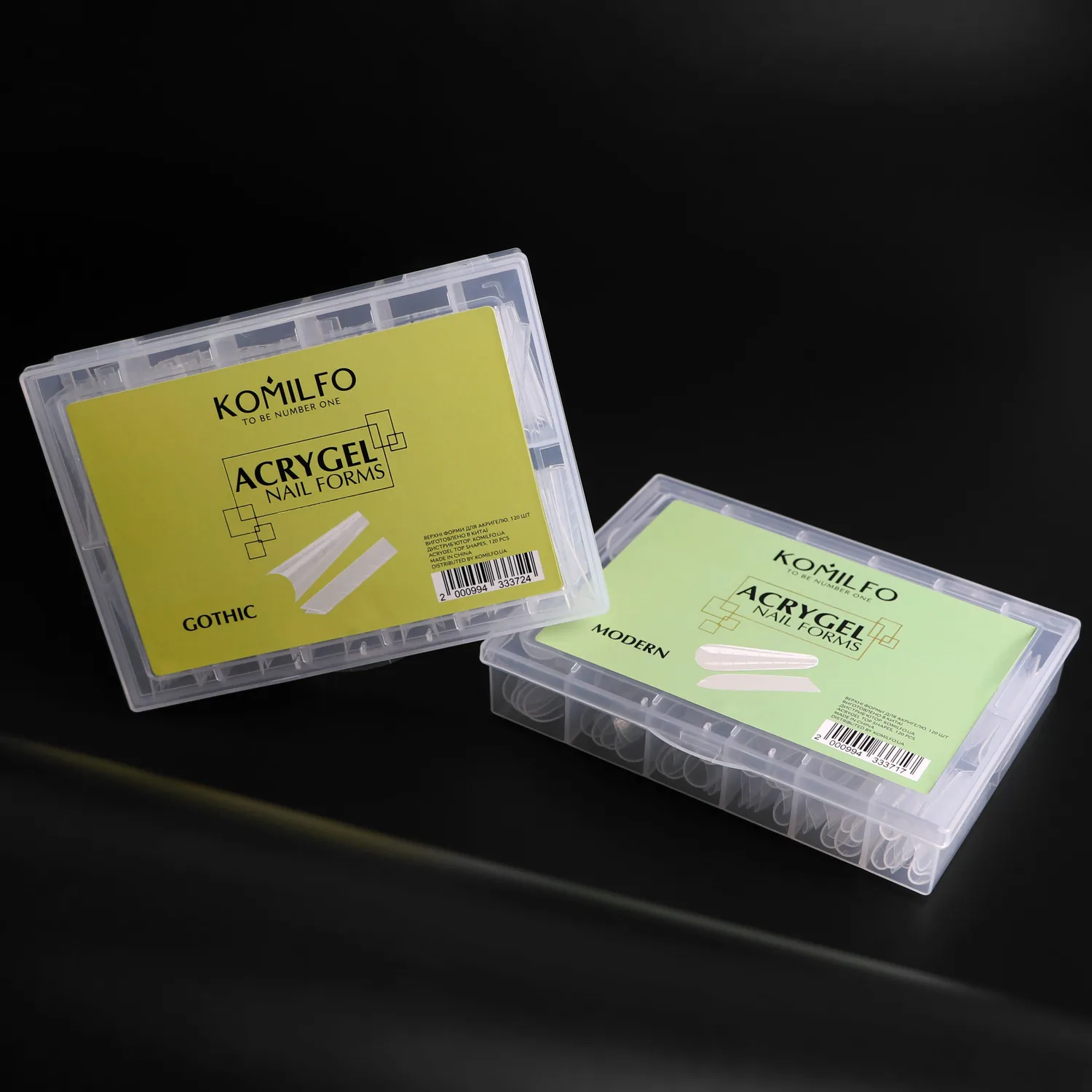 Komilfo Top Nail Forms Modern dual form mandorla 120 pz