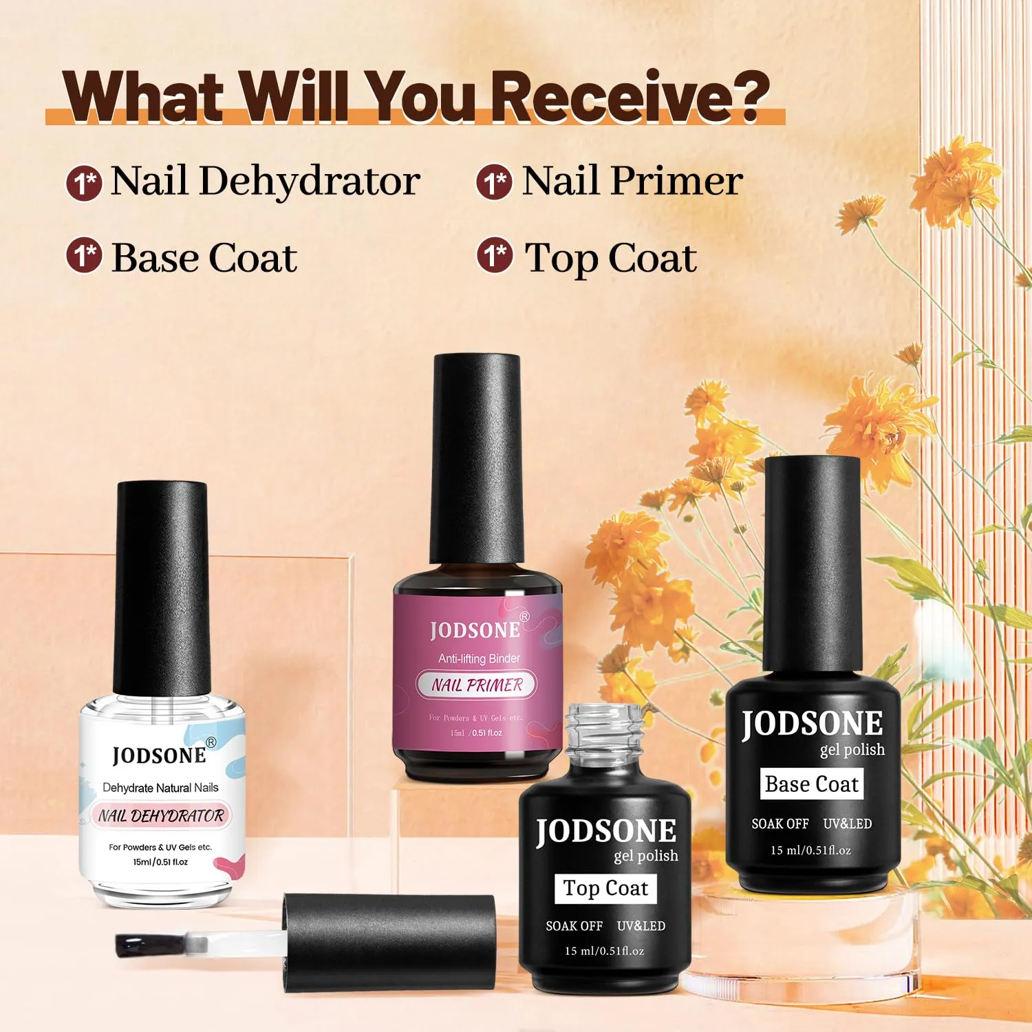 Jodsone base top coat semipermanente 4pz 15ml primer