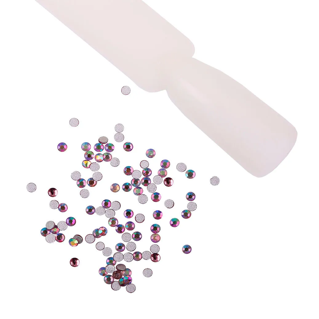 Komilfo Rhinestones strass unghie Rose AB misura 3 da 100 pz