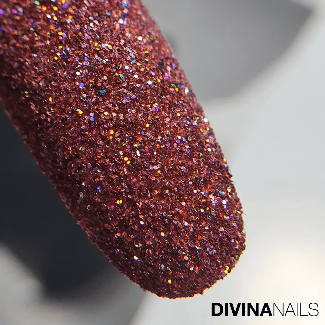 Diva Nails Crystal Holo Multi Red glitter unghie 2g rosso