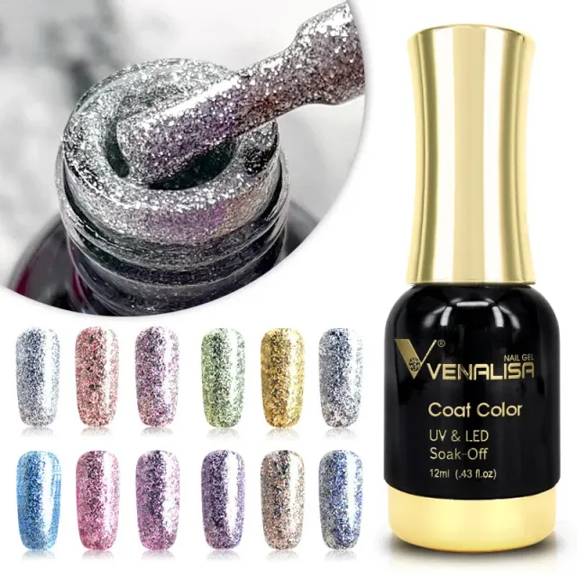Venalisa Platinum smalto gel glitter 12ml coprente