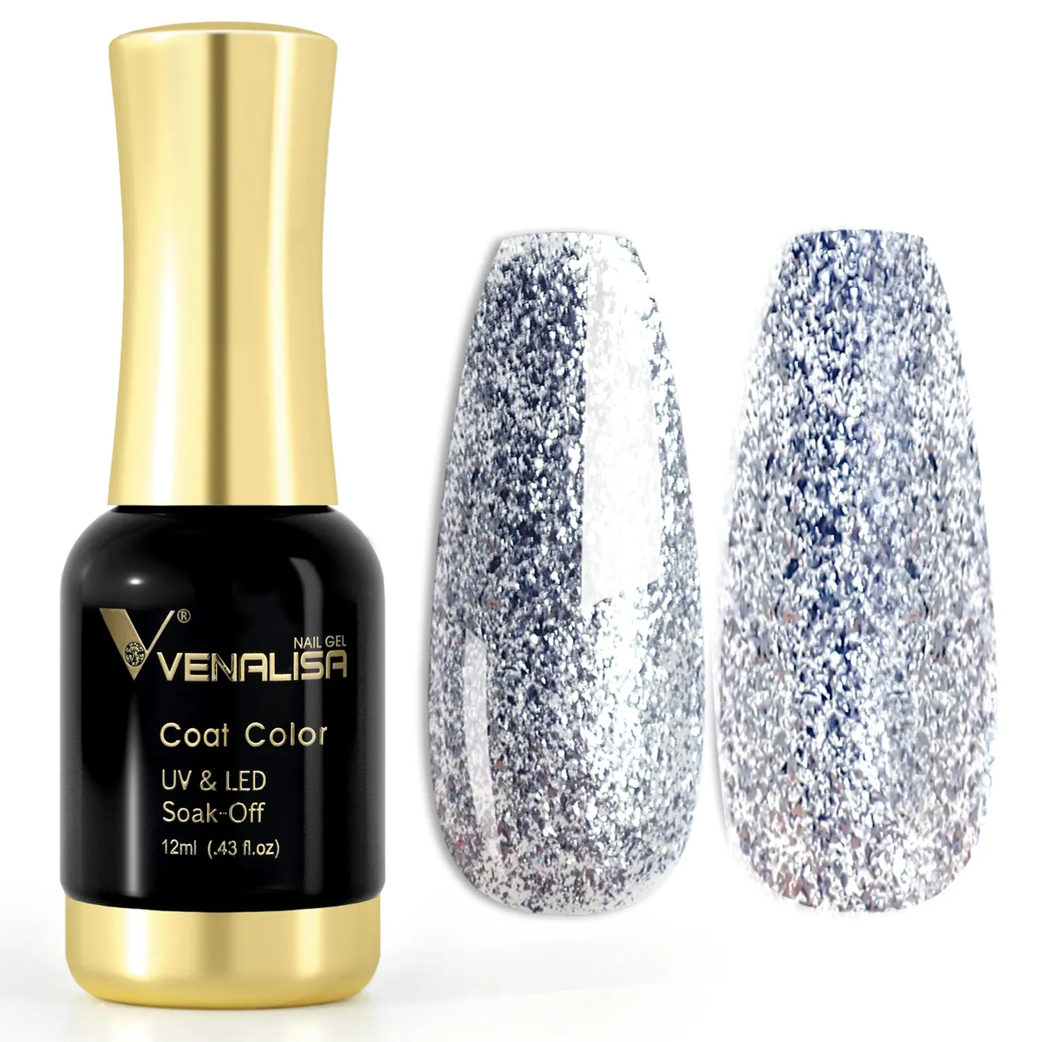 Venalisa Platinum smalto gel glitter 12ml coprente
