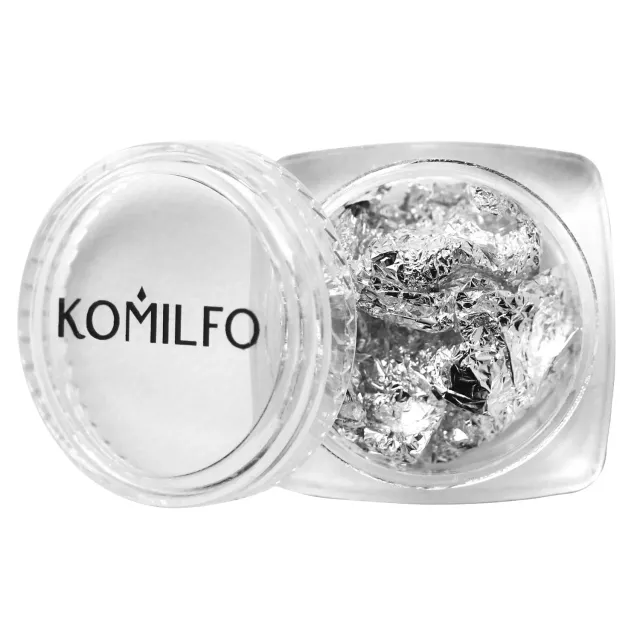 Komilfo Foil foglio unghie argento effetto craquelé