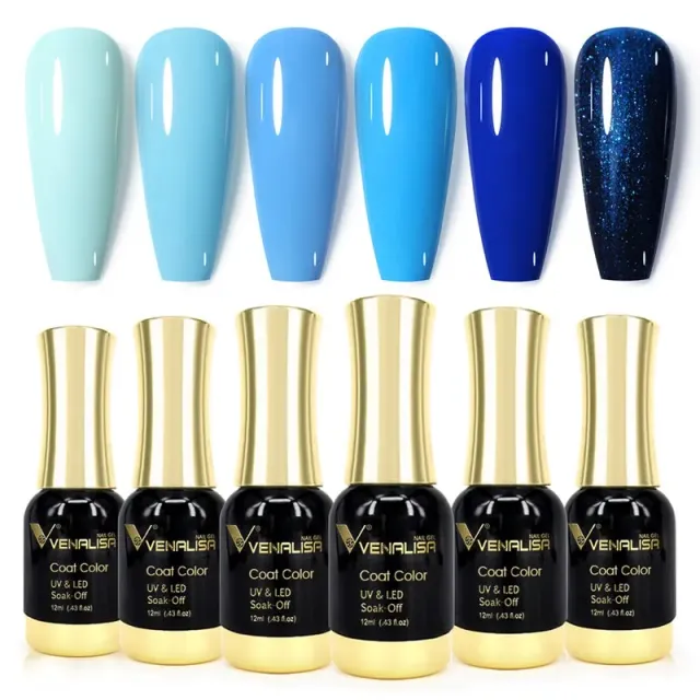 Venalisa Royal Blue smalto gel 6x12ml blu coprente