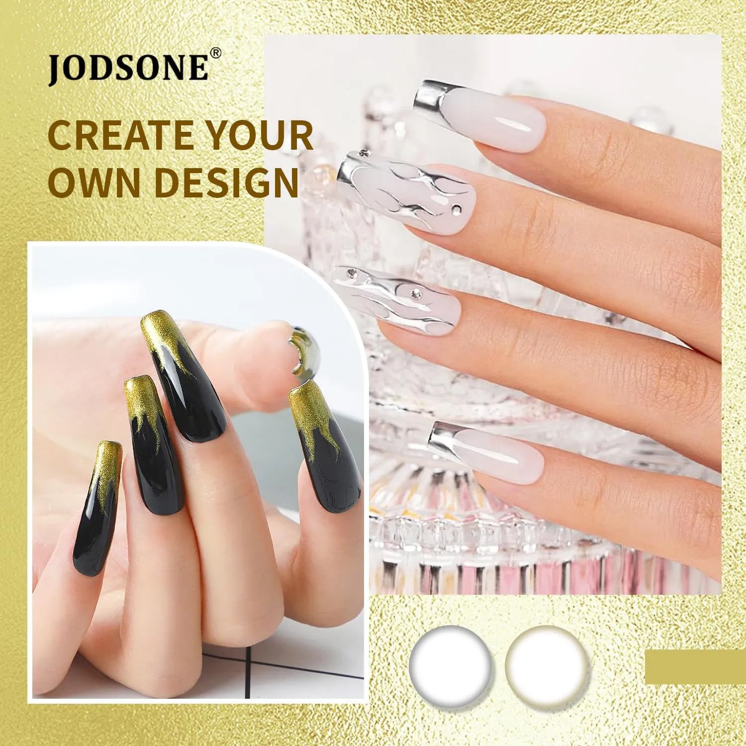 Jodsone Metallic LB01-LB02 gel liner oro argento cromato