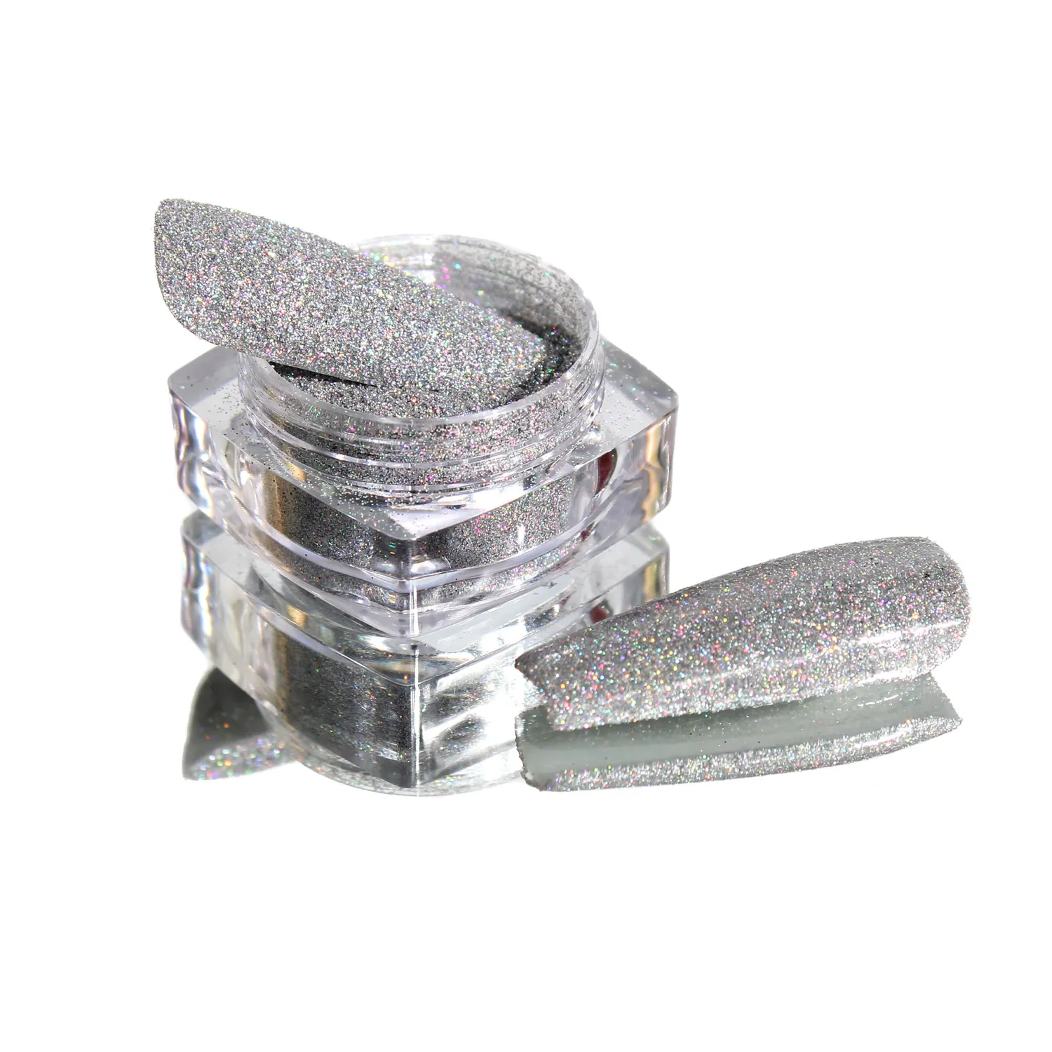 Komilfo Spangles 002 glitter unghie 2,5 g argento olografico