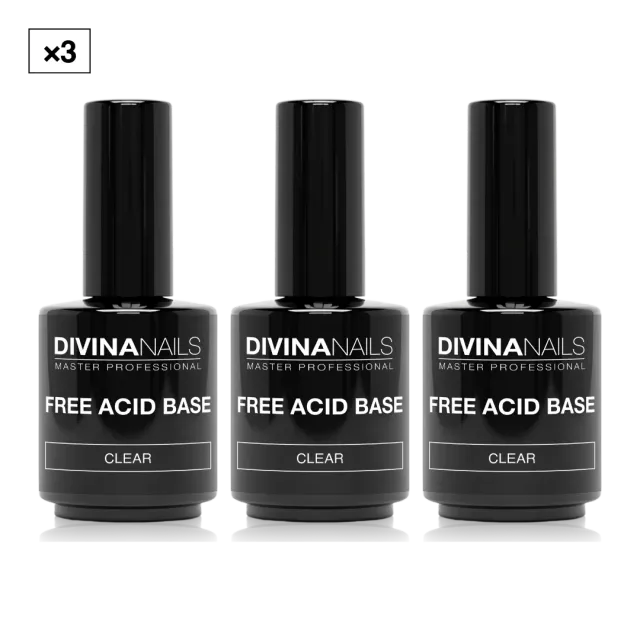Diva Nails Free Acid Base bonder base 3x15 ml acid free