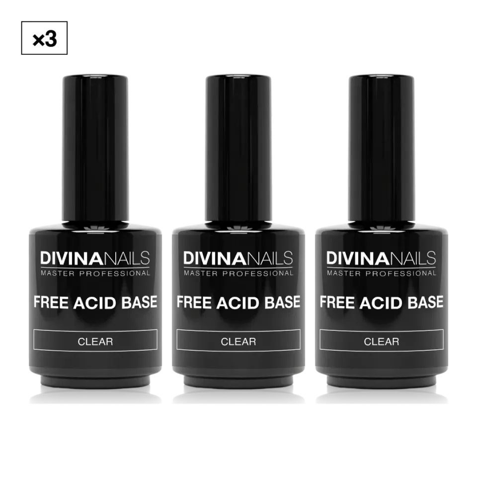 Diva Nails Free Acid Base bonder base 3x15 ml acid free