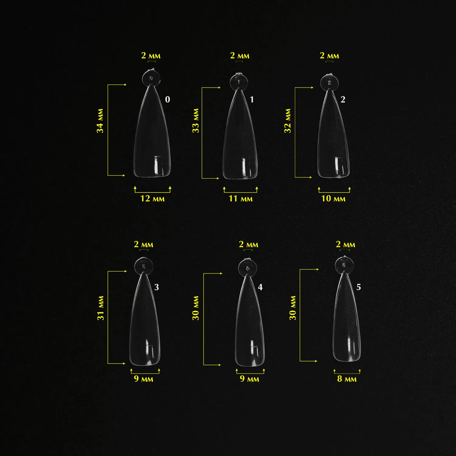 Komilfo Top Nail Forms Almond Dual Form 120 pz