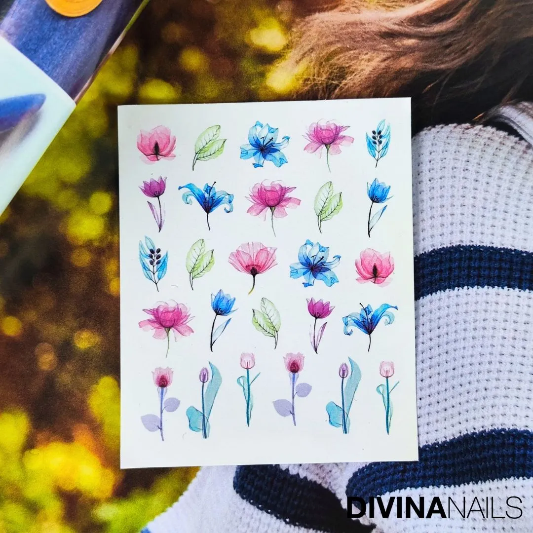 Diva Nails Flower Spring 02 water decal unghie primaverili