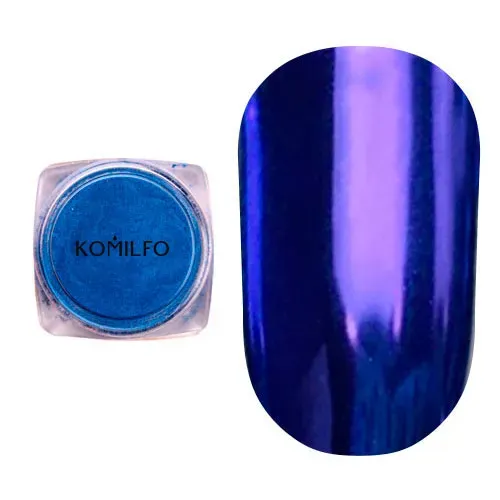 Komilfo Mirror Powder 005 polvere unghie blu 0,5 g specchio