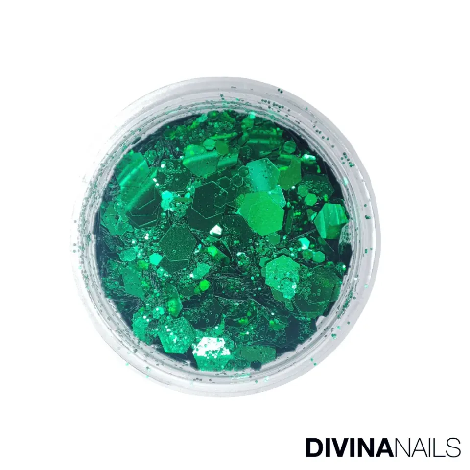 Diva Nails Holo Flakes Mint glitter unghie olografico 2g