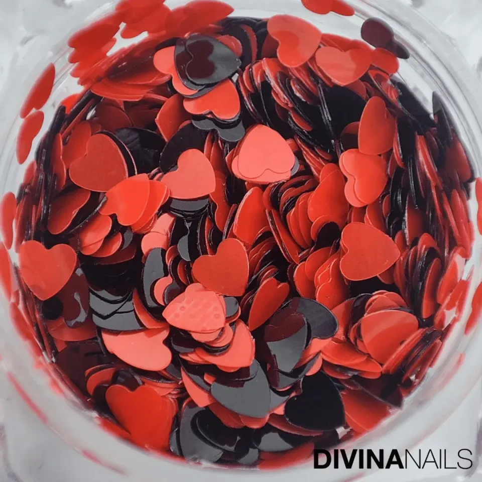 Diva Nails Colour Heart 01 cuori nail art 2g rosso