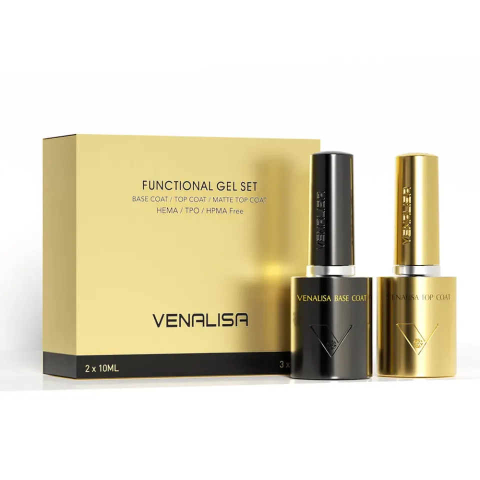 Venalisa Top Base Coat set smalto semipermanente 2x10ml no-wipe