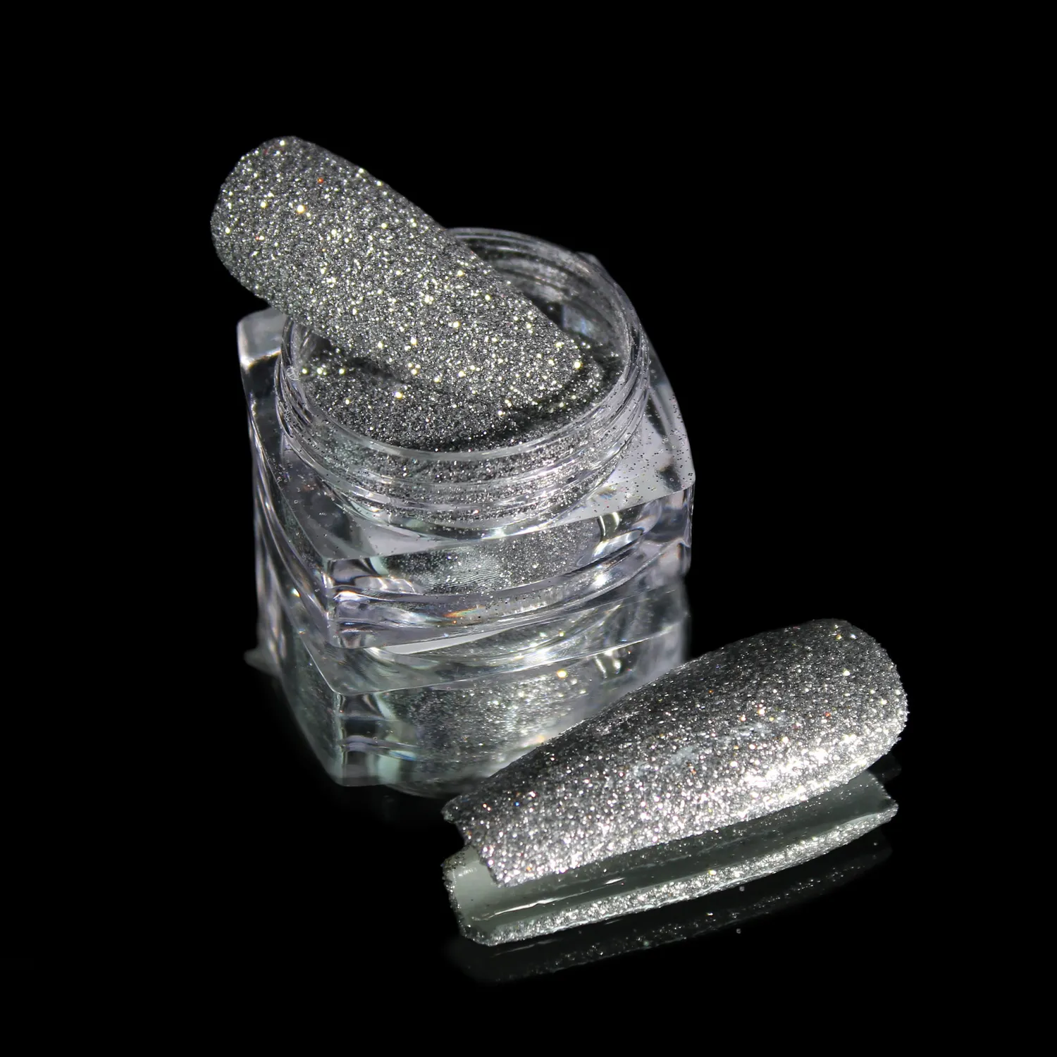 Komilfo 103B glitter unghie argento 2,5 g micro