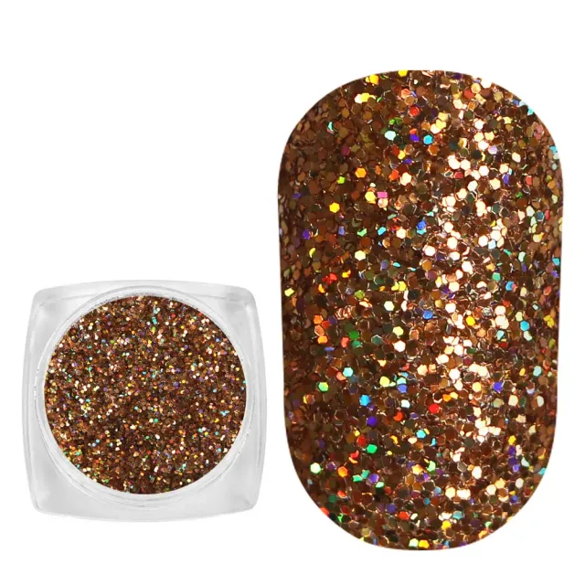 Komilfo Spangles 114G glitter unghie 2,5 g oro olografico 0,4 mm