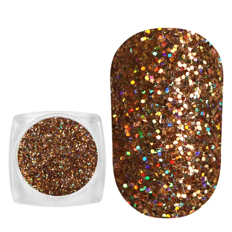 Komilfo Spangles 114G glitter unghie 2,5 g oro olografico 0,4 mm