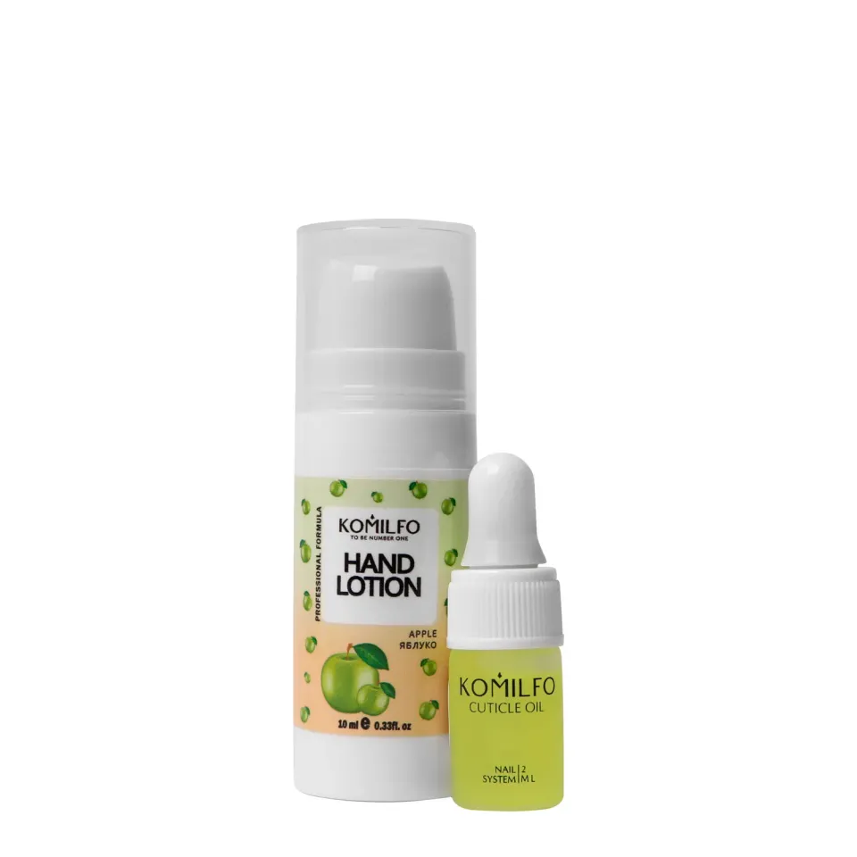 Komilfo Gift set lozione mani mela 10 ml + olio cuticole 2 ml