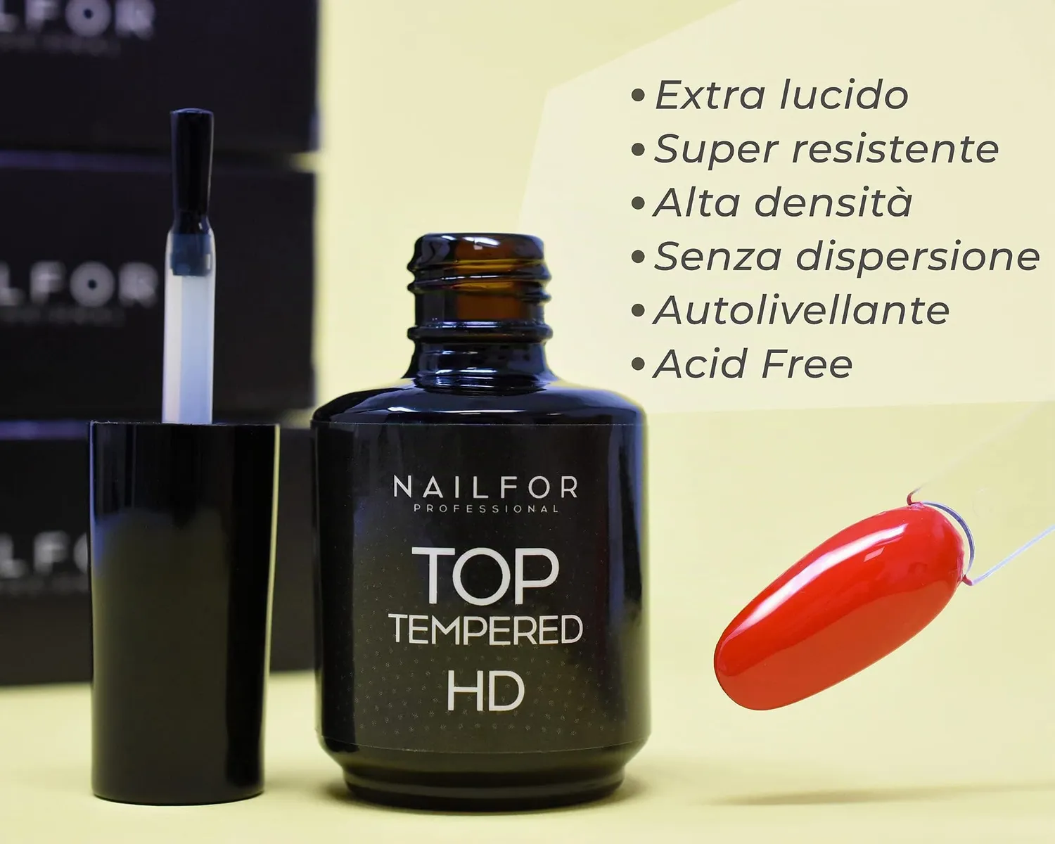 Nailfor Tempered HD Top Coat sigillante 15 ml lucido
