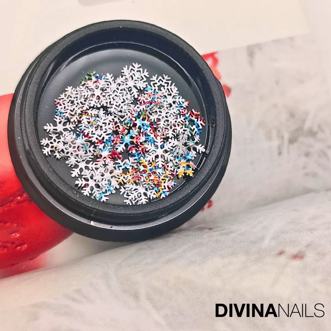 Diva Nails Snow Flakes Mix fiocchi neve nail art multicolore