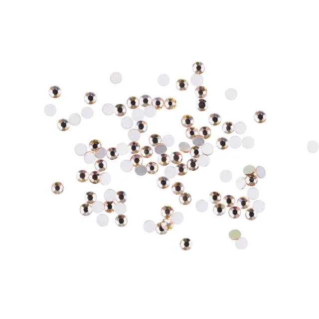 Komilfo Rhinestones Champagne strass unghie 100 pz misura 5