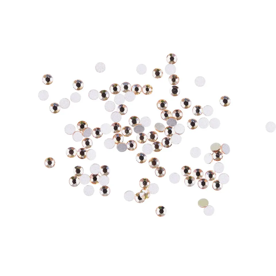 Komilfo Rhinestones Champagne strass unghie 100 pz misura 5