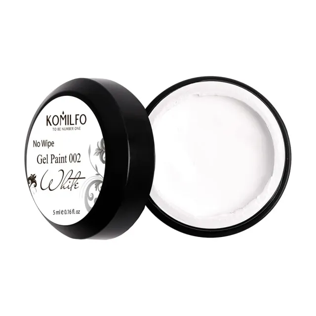 Komilfo No Wipe Gel Paint White 002 gel bianco 5 ml