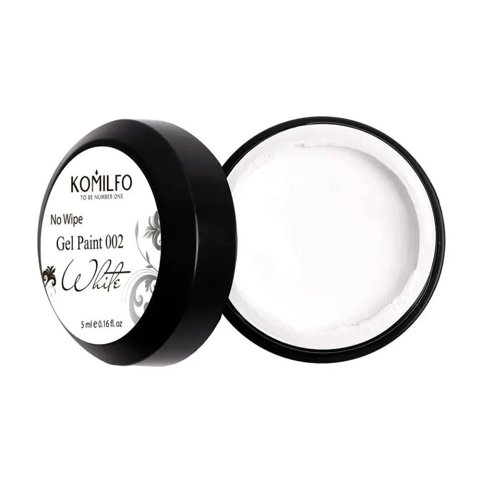 Komilfo No Wipe Gel Paint White 002 gel bianco 5 ml