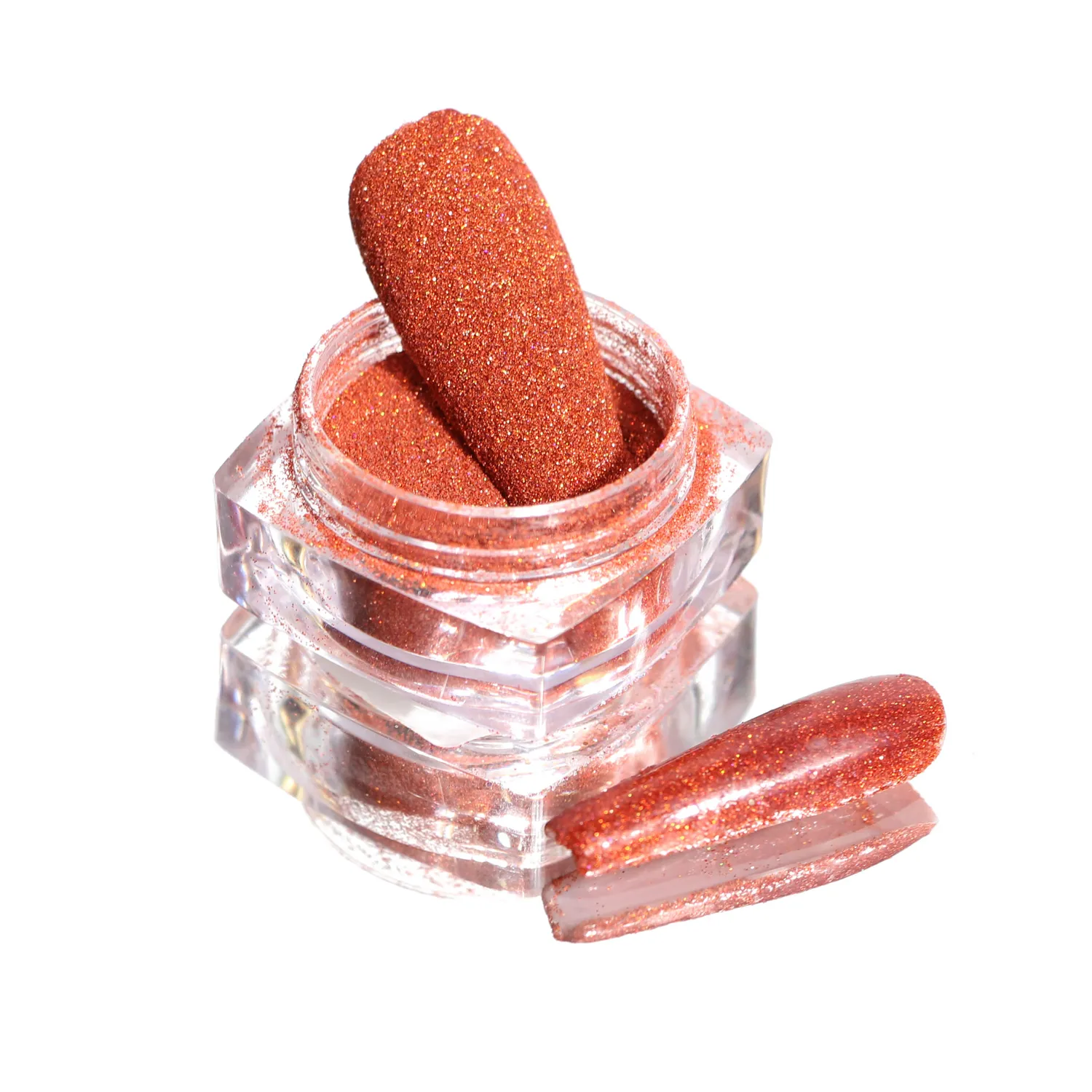 Komilfo Spangles 013 glitter unghie 2,5 g arancione ologramma