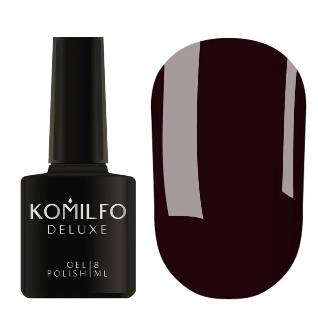Komilfo Deluxe Dusk D300 smalto semipermanente bordeaux nero 8 ml