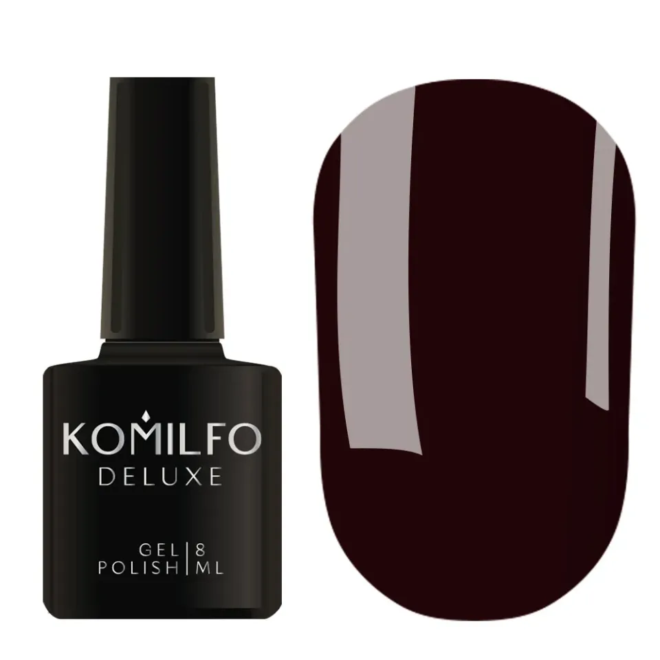 Komilfo Deluxe Dusk D300 smalto semipermanente bordeaux nero 8 ml
