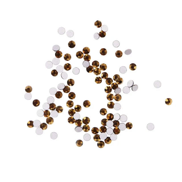 Komilfo strass unghie oro misura 4 100 pz brillanti