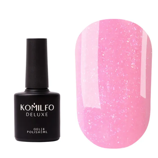 Komilfo Eclat Base 004 base semipermanente 8 ml rosa shimmer