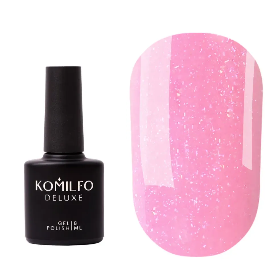 Komilfo Eclat Base 004 base semipermanente 8 ml rosa shimmer
