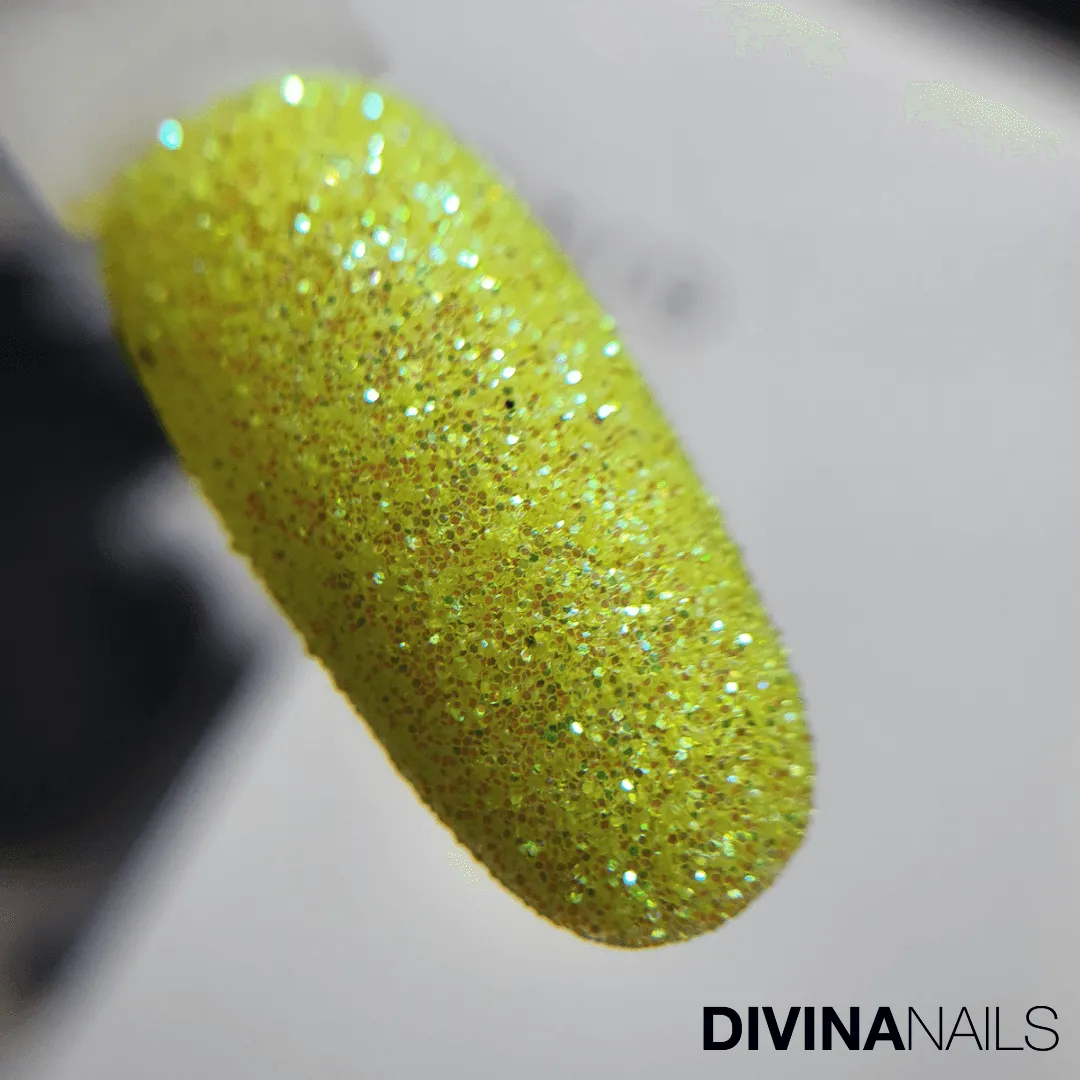 Diva Nails Crystal Holo Neon Yellow polvere glitter 2g giallo