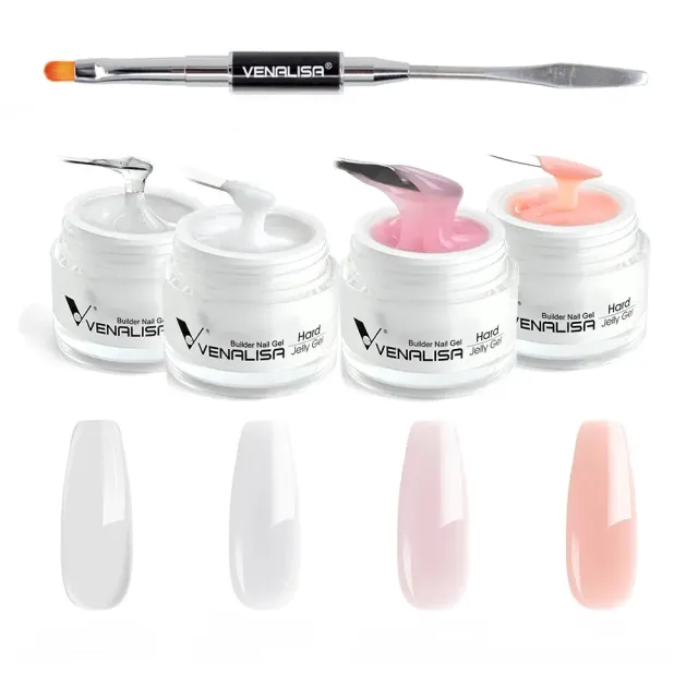 Venalisa Hard Jelly Builder Gel kit 4x15ml + pennello