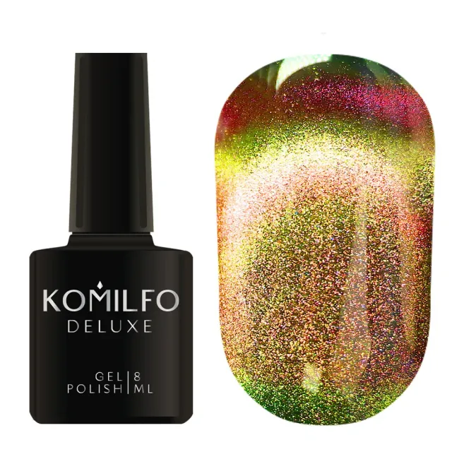 Komilfo 9D Cat's Eye 002 smalto magnetico 8 ml verde oro