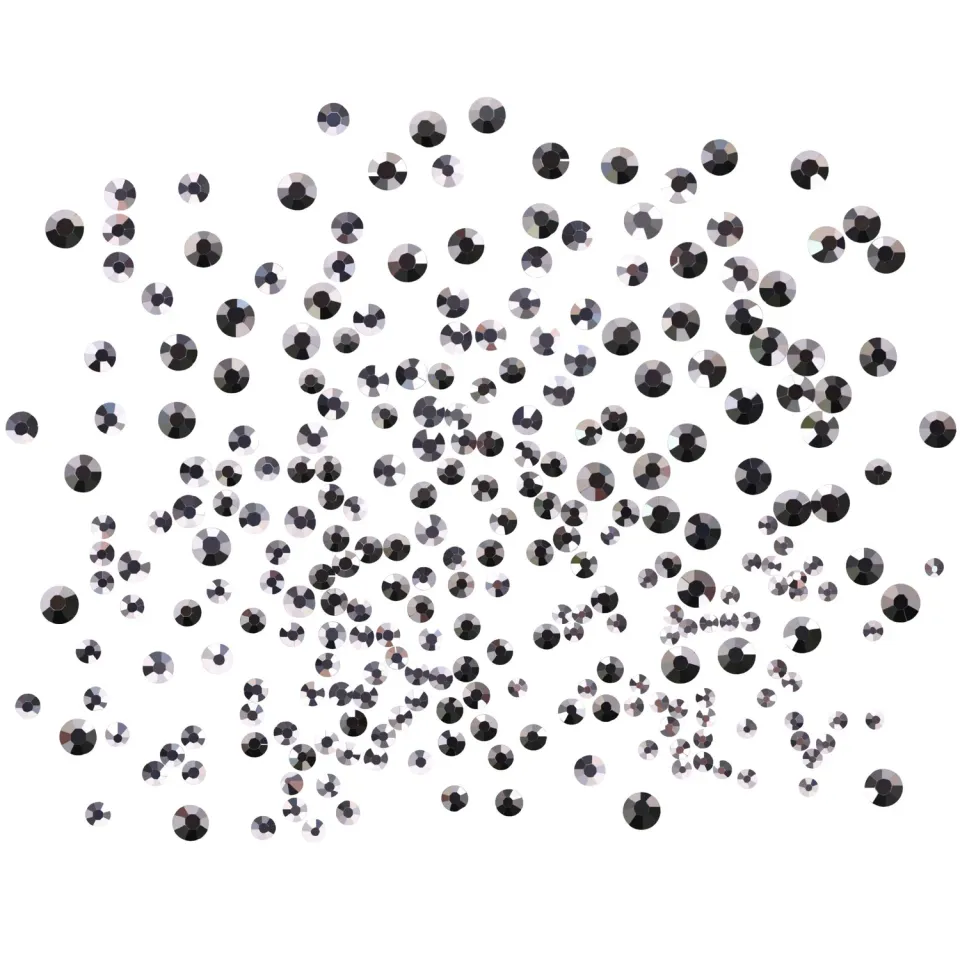 Komilfo Silver strass unghie mix 1400 pz argento