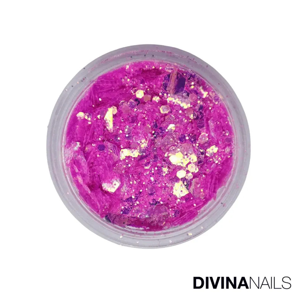 Diva Nails Holo Flakes Fort Nite glitter unghie 2g viola