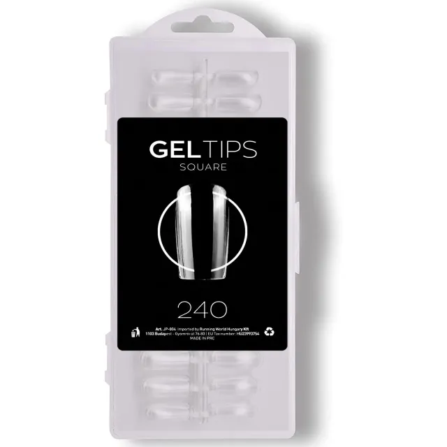 Nailfor Tips in Gel Quadrate Trasparenti full cover 240 pezzi soak-off