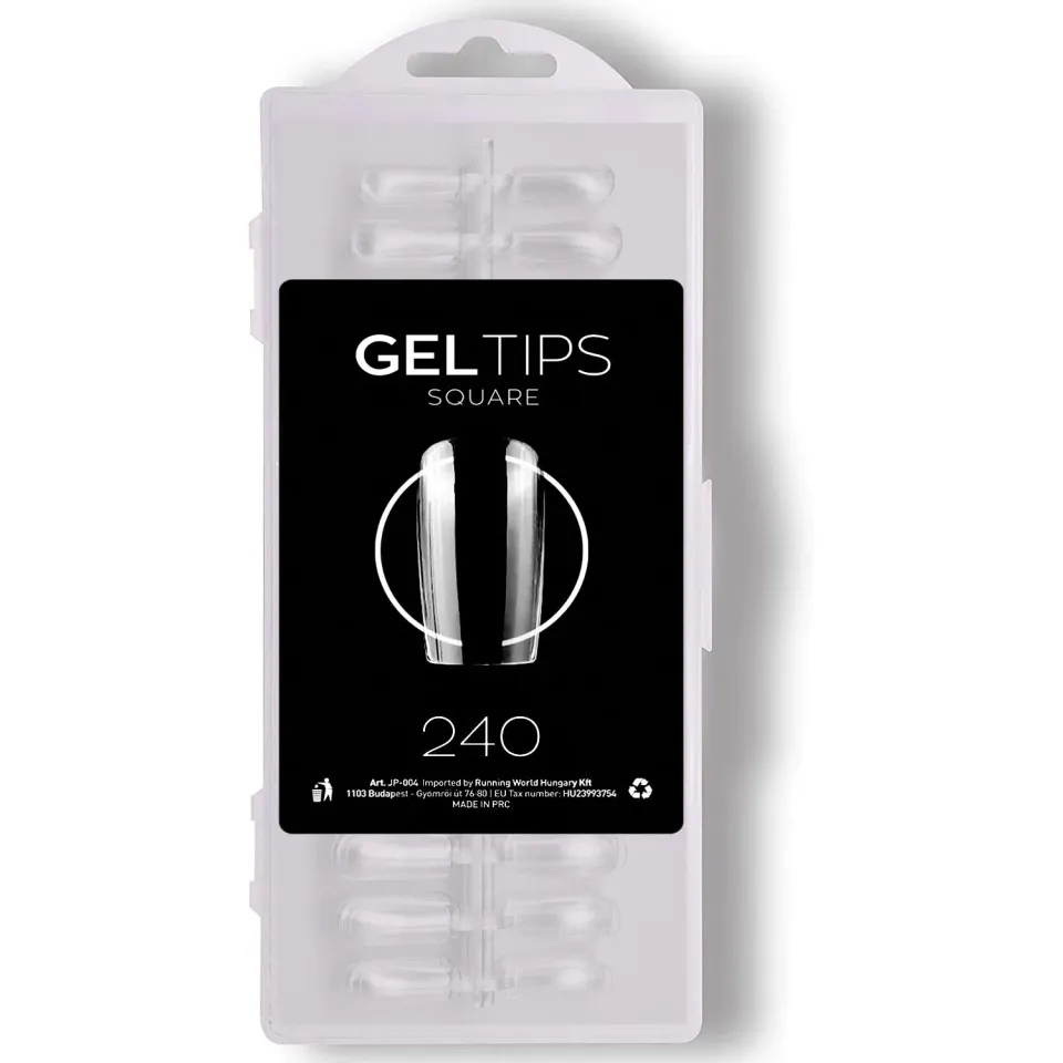 Nailfor Tips in Gel Quadrate Trasparenti full cover 240 pezzi soak-off