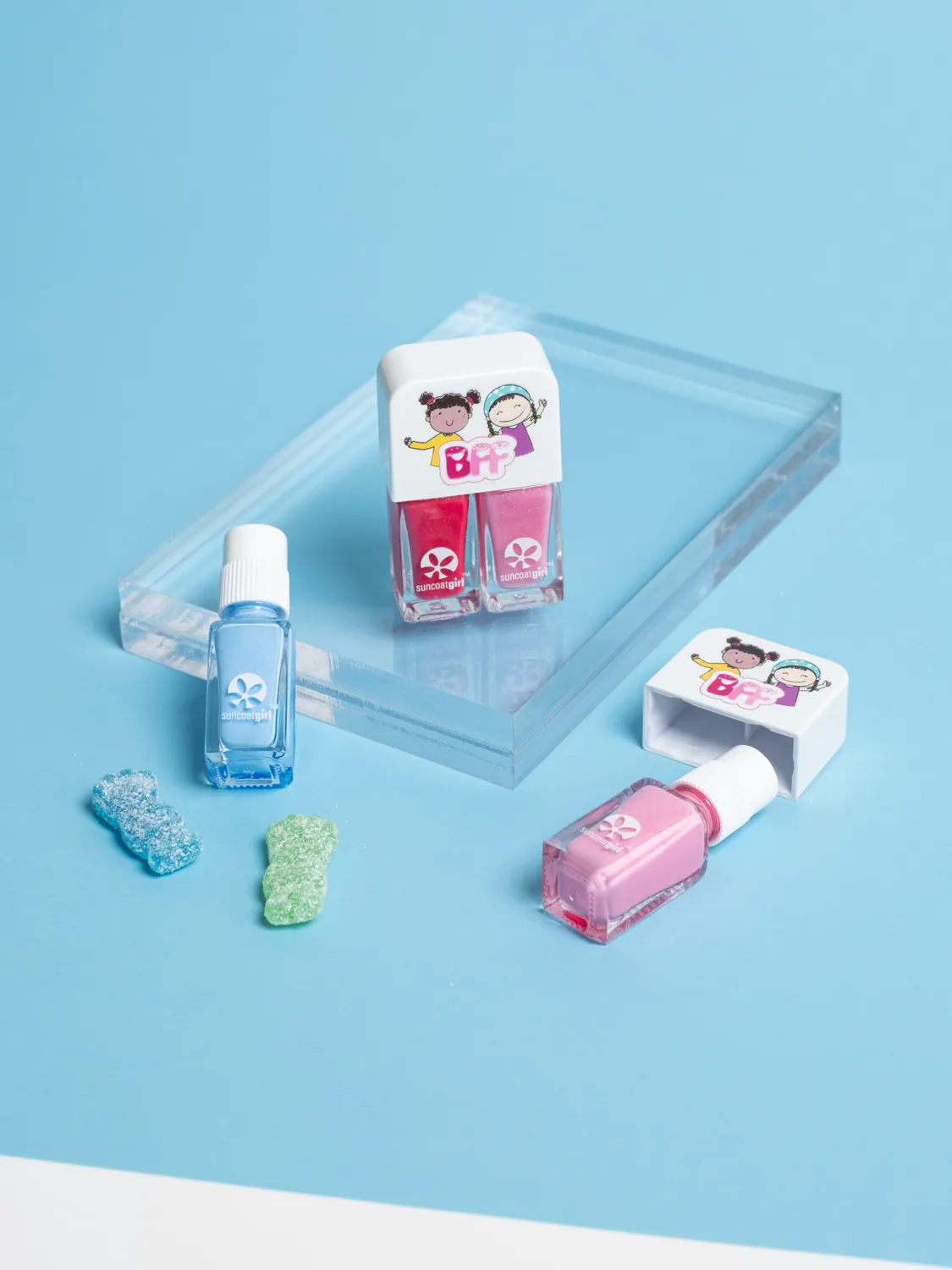Suncoatgirl Pretties smalto duo 2x5 ml rosa azzurro