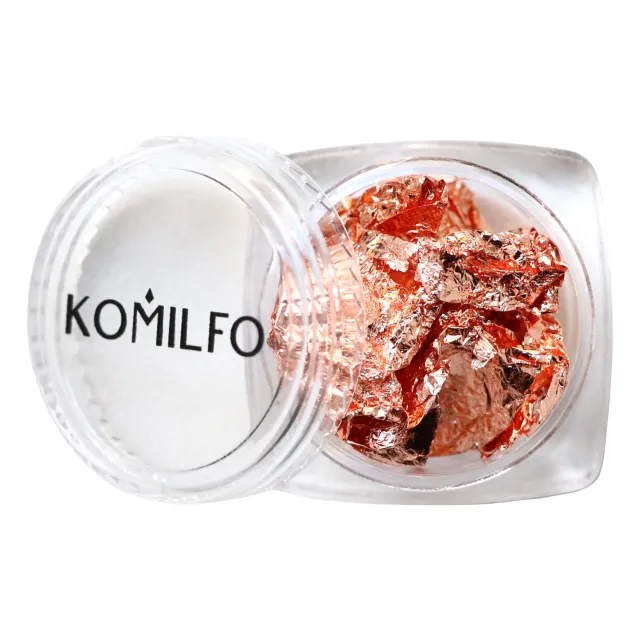 Komilfo Foil foil unghie oro rosa in barattolo