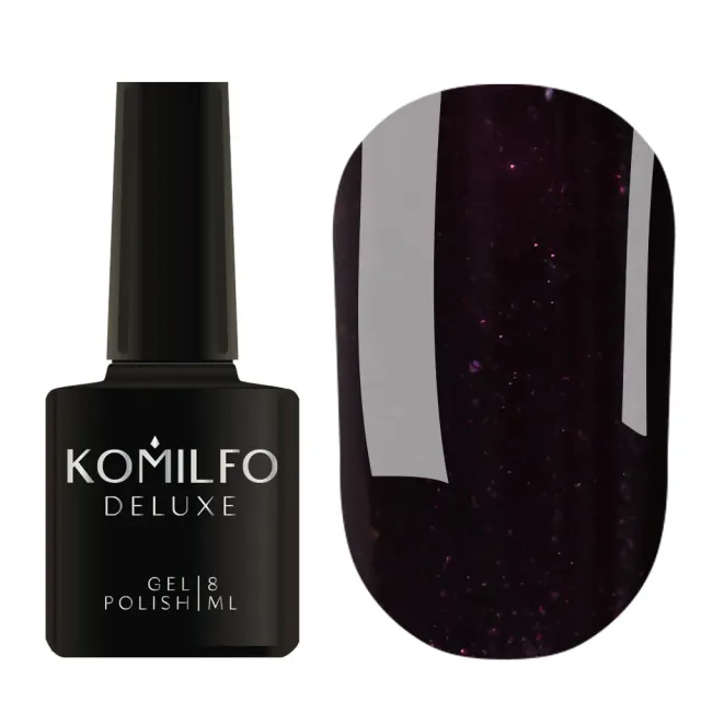 Komilfo Deluxe Dusk D301 smalto semipermanente nero borgogna 8 ml