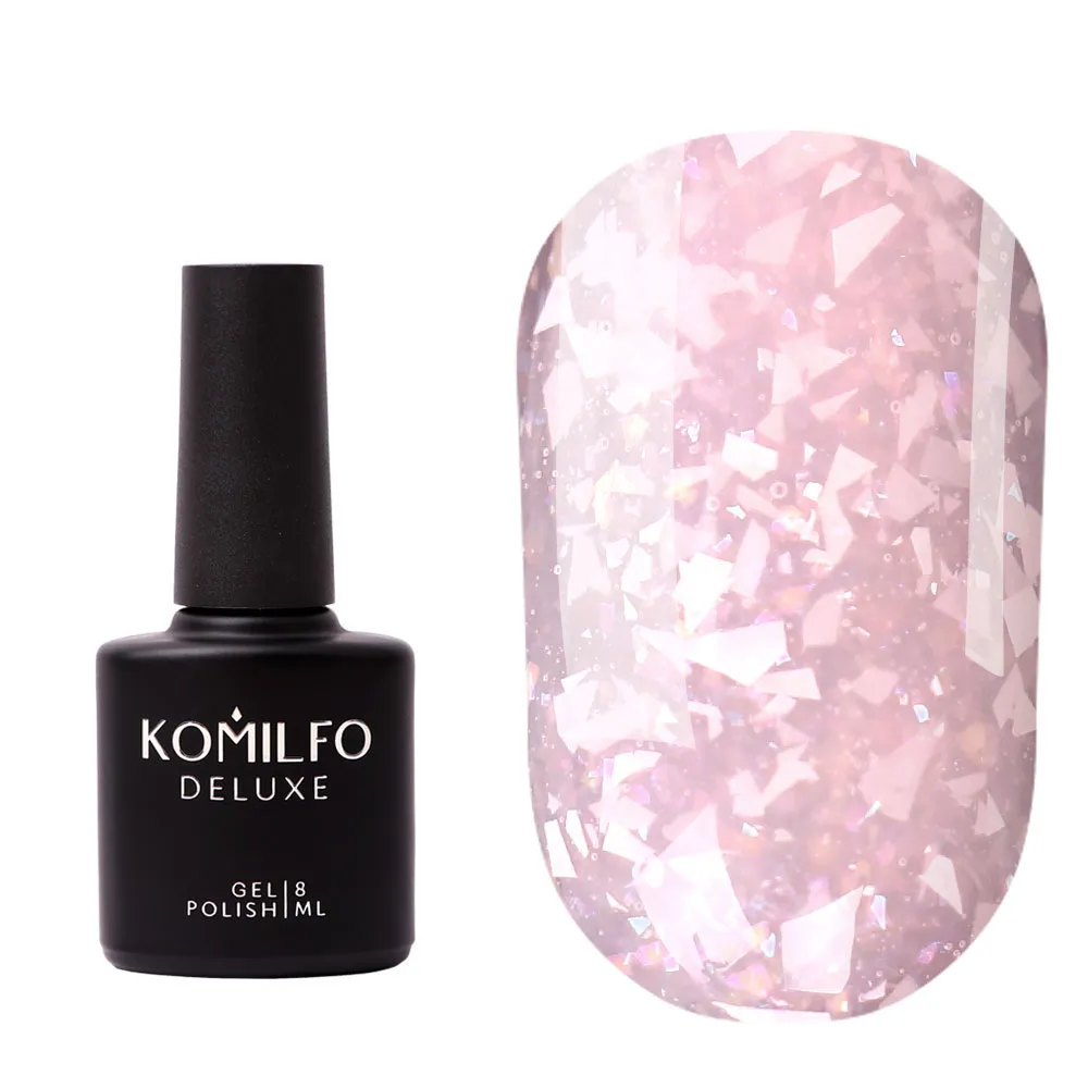 Komilfo Glassy Base GB005 base unghie rosa flakes 8 ml