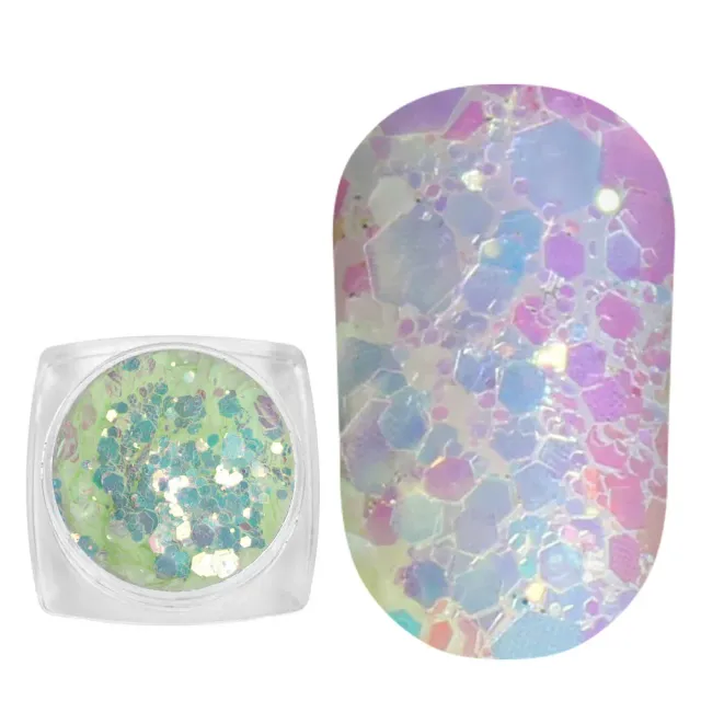 Komilfo MIX-008 glitter unghie fotocromatici 2,5 g verde