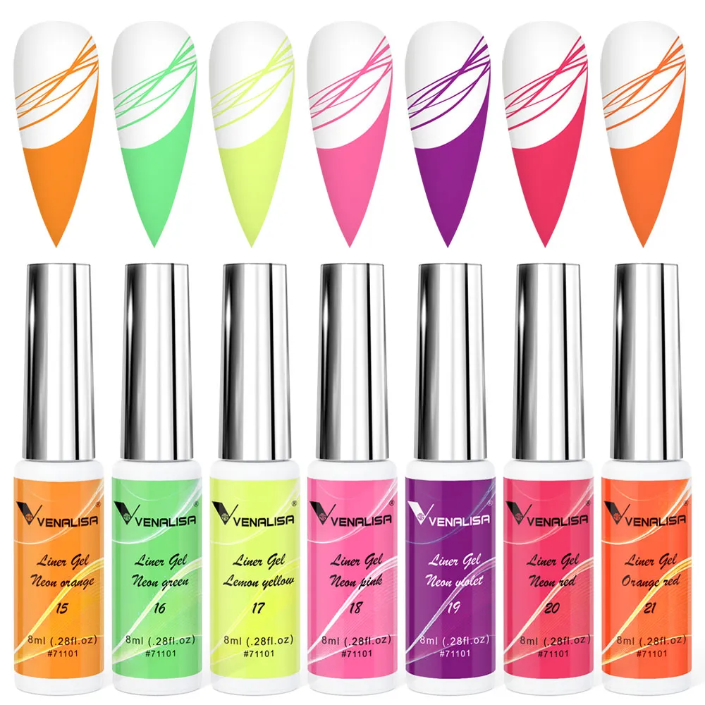 Venalisa Liner Gel C gel nail art 7pz disegni