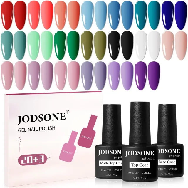 Jodsone 20SET-1 kit smalto gel 23 pezzi lunga durata